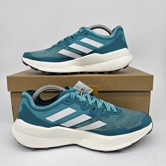 Size 7 - adidas Terrex Agravic Speed Trail Pure Teal Aqua W  Adidas Women\'s Terrex Agravic Speed Trail Pure Teal Trail Running Shoes Size 7